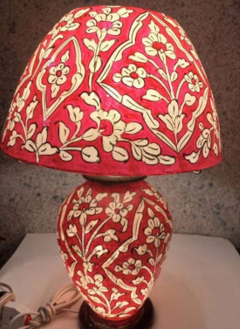 Side Table Camel Skin Lamp