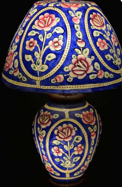 Side Table Camel Skin Lamp